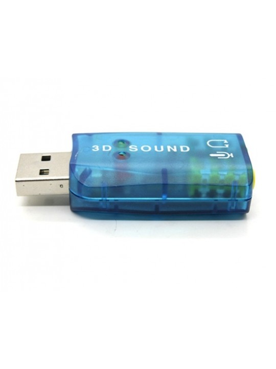 USB 3D Sound Card (Blue)