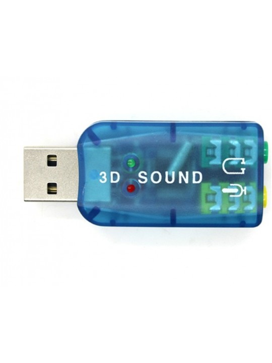 USB 3D Sound Card (Blue)