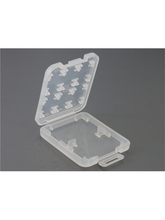 Compact Practical Plastic TF/SD/MS Card Case Container Box (Black)