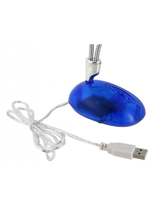 Multi-Functional 10-LED USB 2.0 Lamp & Fan for Notebooks (Blue)