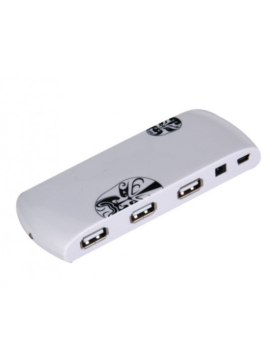 USB 2.0 7 USB Interfaces HUB (White)