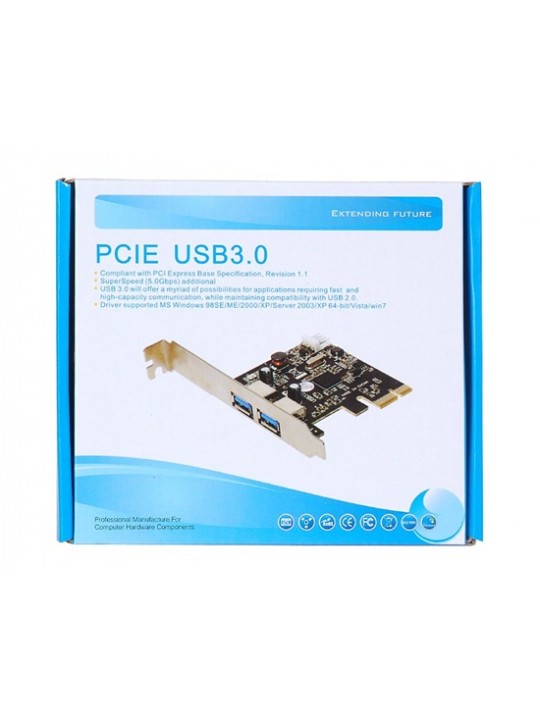 PCI-E to 4 x USB 3.0 Expansion Card (Black)