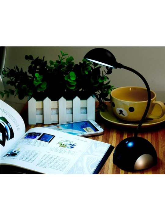 HK-L3020 Battery Powered USB LED Desk Lamp (Black)