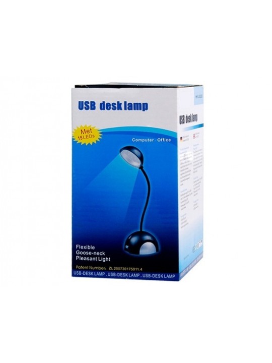 HK-L3020 Battery Powered USB LED Desk Lamp (Black)