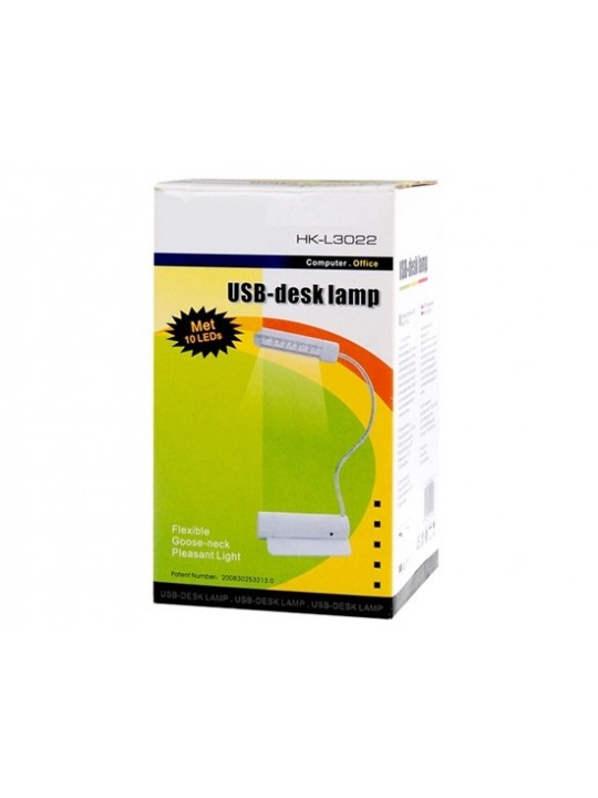 HK-L3022 Battery Powered USB LED Desk Lamp (Black)