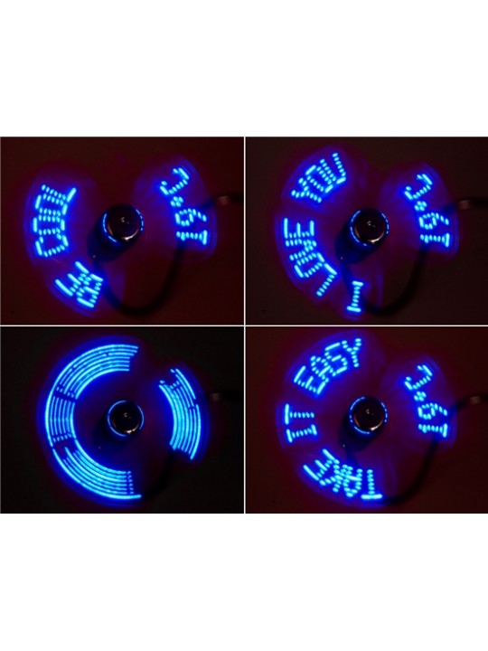 Mini USB Message Fan with Temperature Display & Switch 