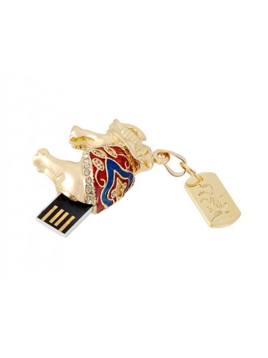 Crystal Elephant Shaped 4GB USB Flash Drive