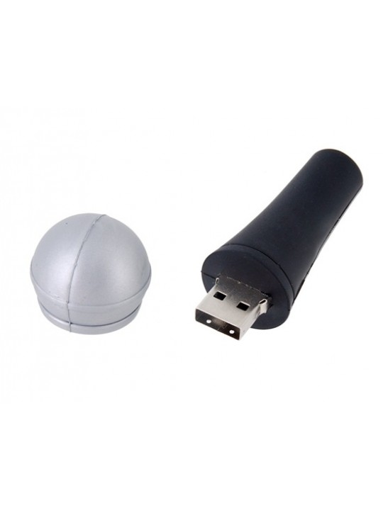 Microphone-Shaped 4GB USB Flash Drive (Black)