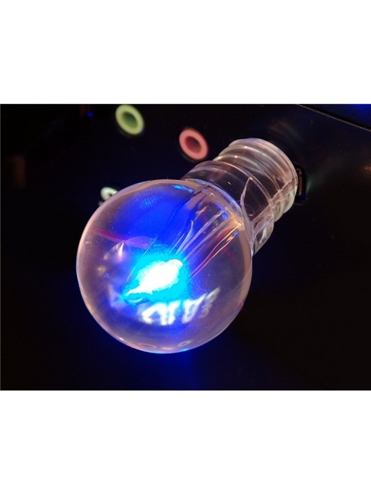 4GB Blue Light LED Bulb USB Flash Drive Key Ring