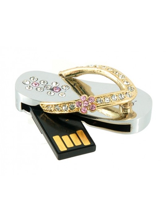 Shoe Shaped 16GB USB Flash Drive (Gold)