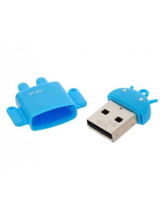 LD Android Robot Shaped 4GB USB Flash Drive (Blue)