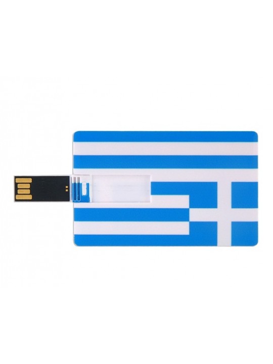 Greek Flag Shaped 4GB Card USB Flash Drive