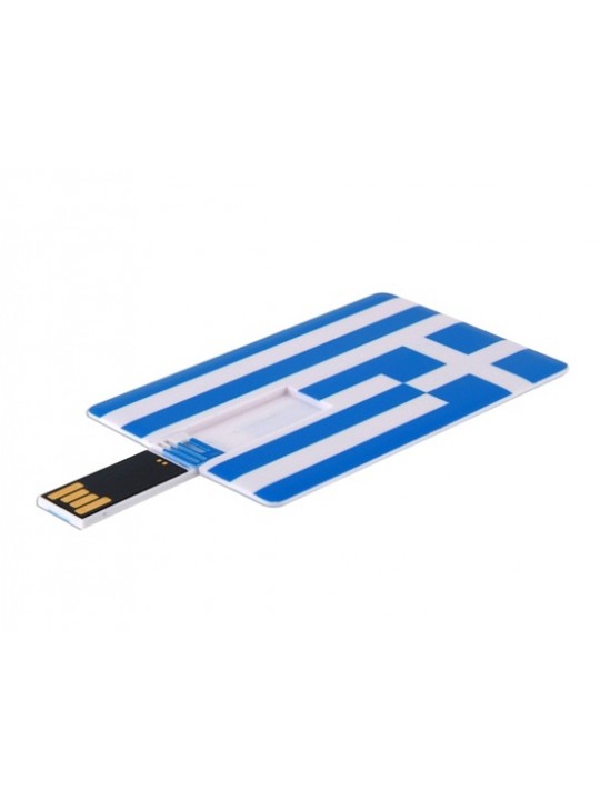 Greek Flag Shaped 4GB Card USB Flash Drive