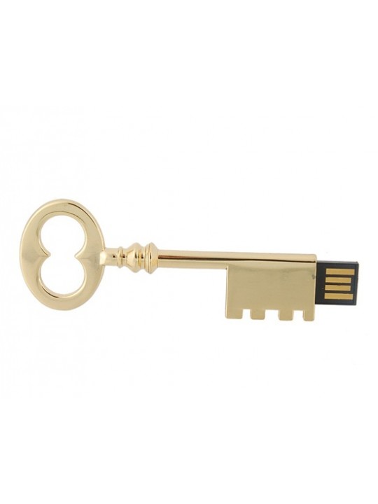 Metal Key Shaped 8GB USB Flash Drive (Golden)