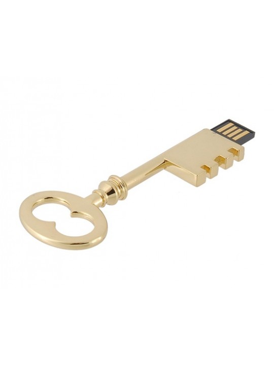 Metal Key Shaped 8GB USB Flash Drive (Golden)