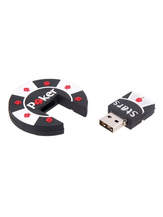 Bargaining Chip Shaped 8GB USB Flash Drive (Black & White)