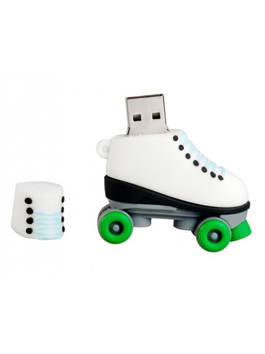 Roller Skate Shaped 4GB USB Flash Drive (Green)