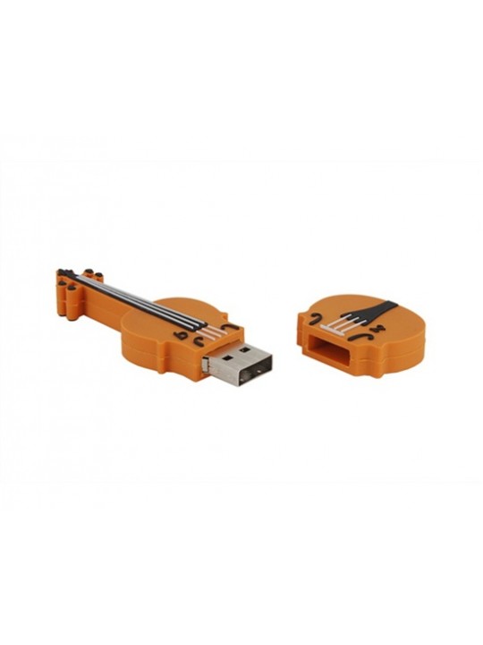 4GB Lovely Violin Shape Flash Drive (Orange)