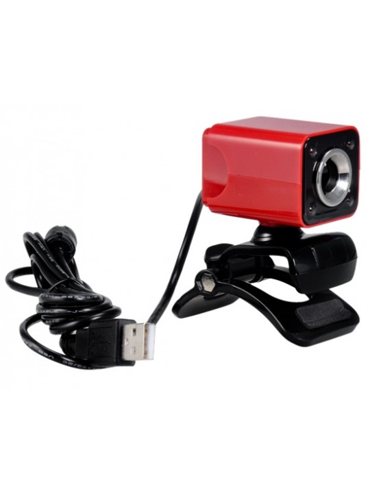 A862 360° Rotatable 5MP HD Webcam (Red)