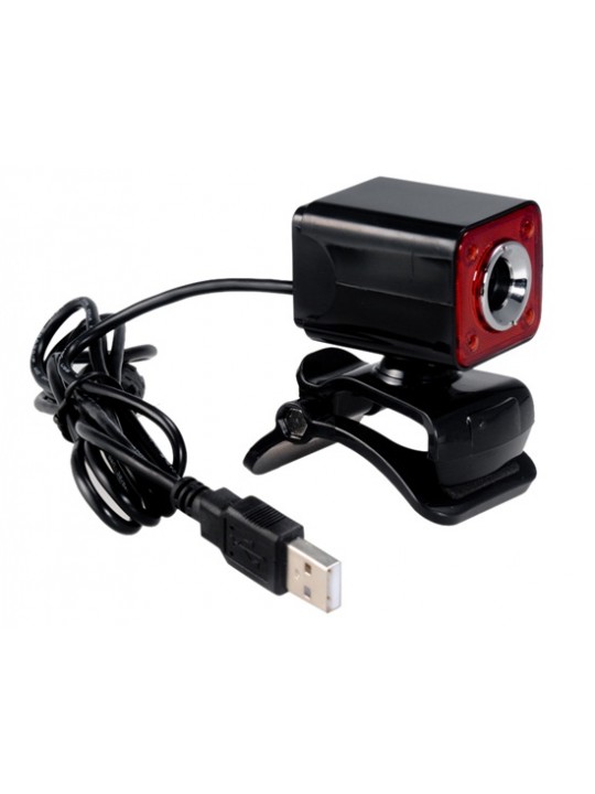 A862 360° Rotatable 5MP HD Webcam (Red+Black)