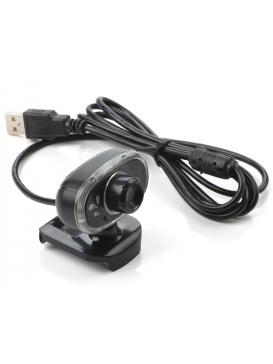 A881 12MP High Definition Web Camera for PC Laptop with 1.5m Cable, Microphone & 360-degree Rotation (Black)