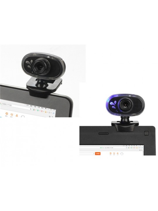 A881 12MP High Definition Web Camera for PC Laptop with 1.5m Cable, Microphone & 360-degree Rotation (Black)