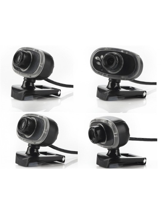 A881 12MP High Definition Web Camera for PC Laptop with 1.5m Cable, Microphone & 360-degree Rotation (Black)