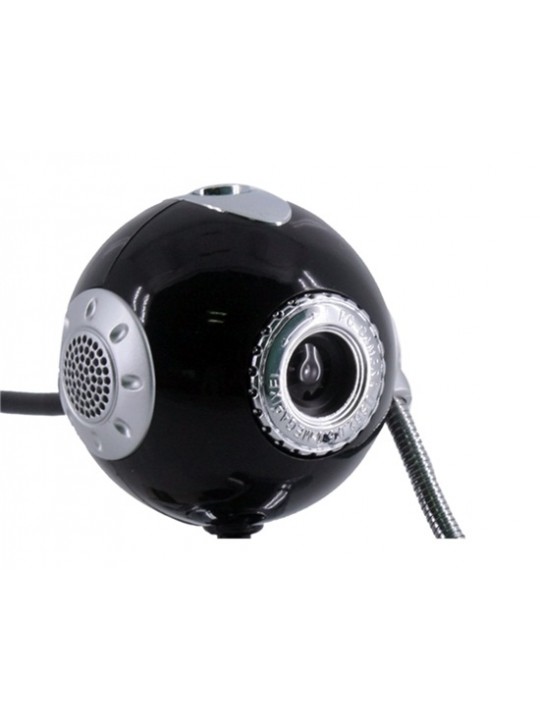 Portable 0.3m USB Webcam Camera Mic with Clip (Black)