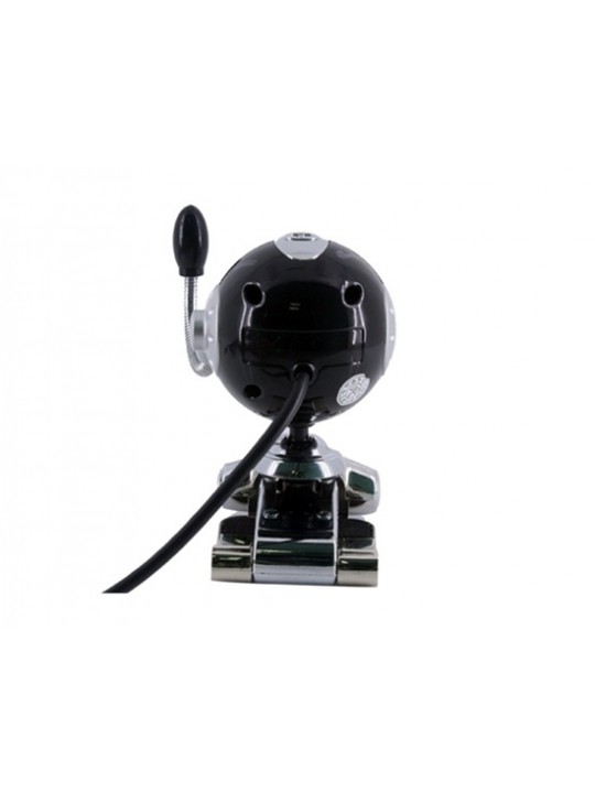 Portable 0.3m USB Webcam Camera Mic with Clip (Black)