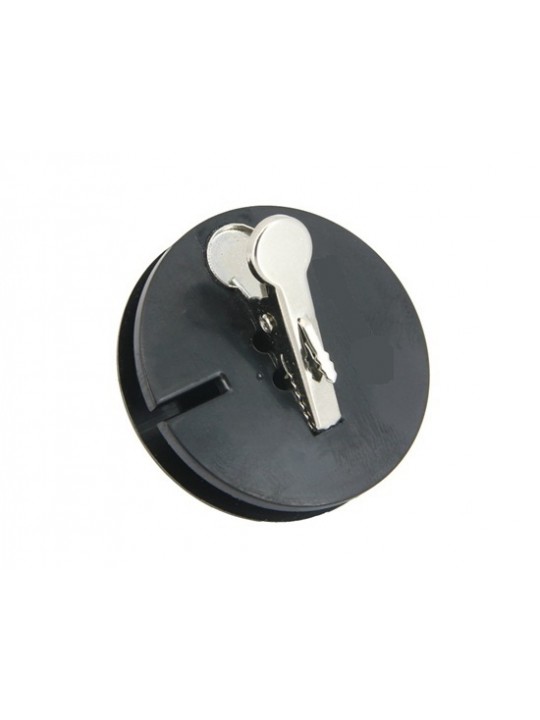 Button Design Earphone Cord Holder with Clip for iPhone iPod Mp3 Mp4 (Black)