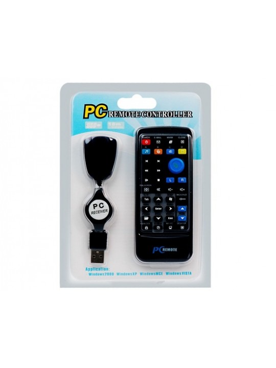 PC Wireless Infrared Remote Control with 2.4GHz Keyboard / Mouse Function (Black)