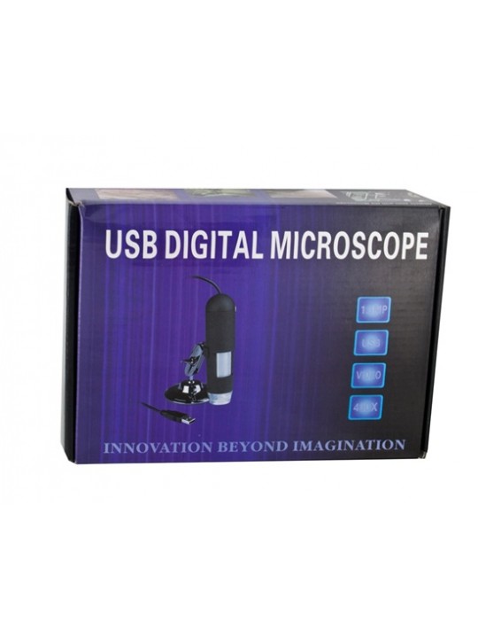 20X-400X Mini USB Microscope with 130M Pixels Camera (Black)